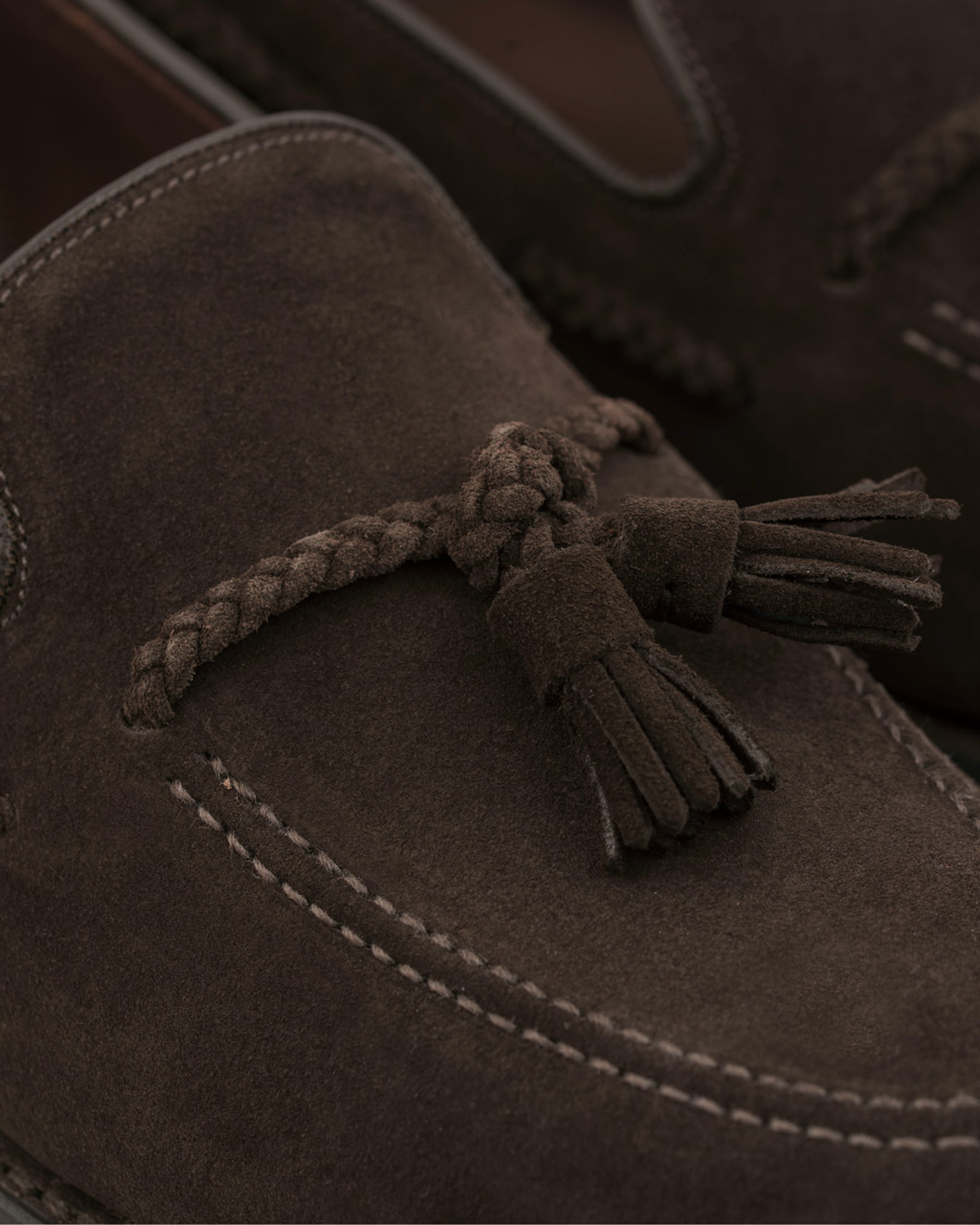 Herr | Loake 1880 MTO Temple Dainite Loafer Dark Brown Suede | Loake 1880 | MTO Temple Dainite Loafer Dark Brown Suede