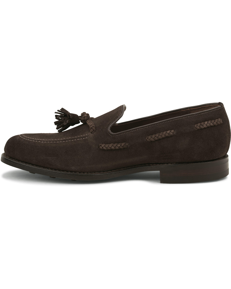Herr | Loake 1880 MTO Temple Dainite Loafer Dark Brown Suede | Loake 1880 | MTO Temple Dainite Loafer Dark Brown Suede