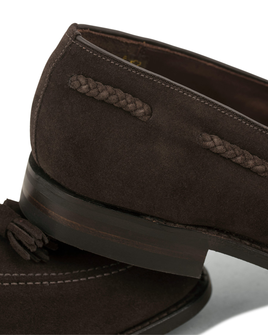 Herr | Loake 1880 MTO Temple Dainite Loafer Dark Brown Suede | Loake 1880 | MTO Temple Dainite Loafer Dark Brown Suede