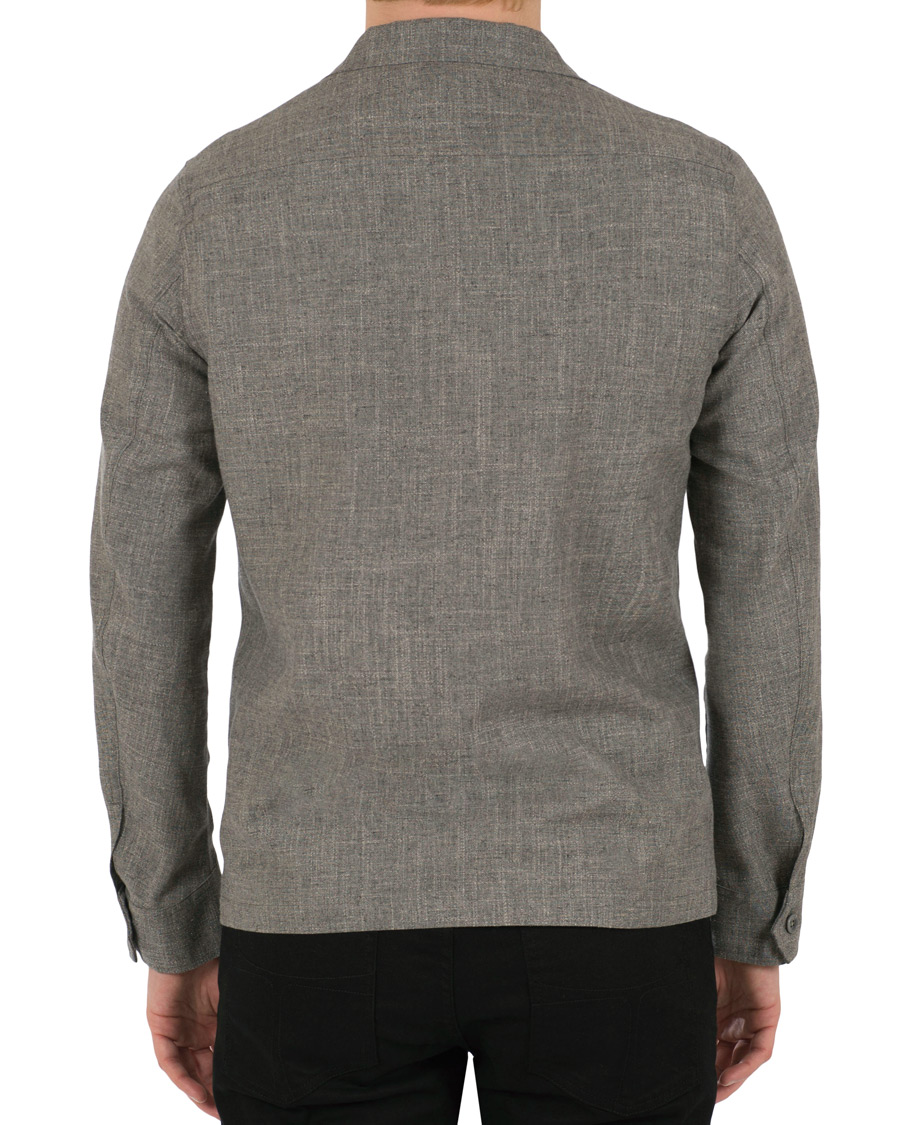 Herr | Jackor | Oscar Jacobson | Hannes Wool/Cotton/Linen Shirt Jacket Grey