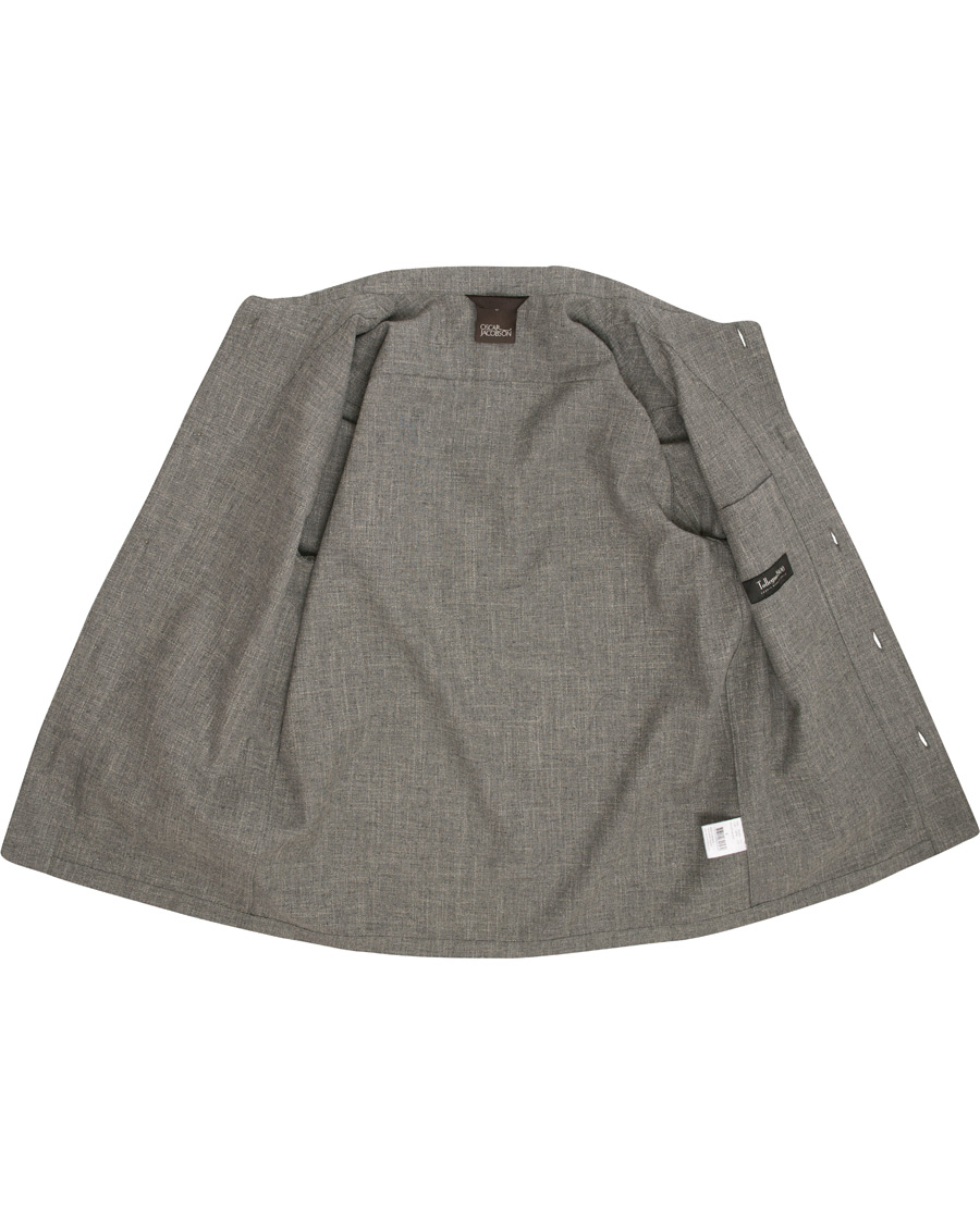 Herr | Jackor | Oscar Jacobson | Hannes Wool/Cotton/Linen Shirt Jacket Grey