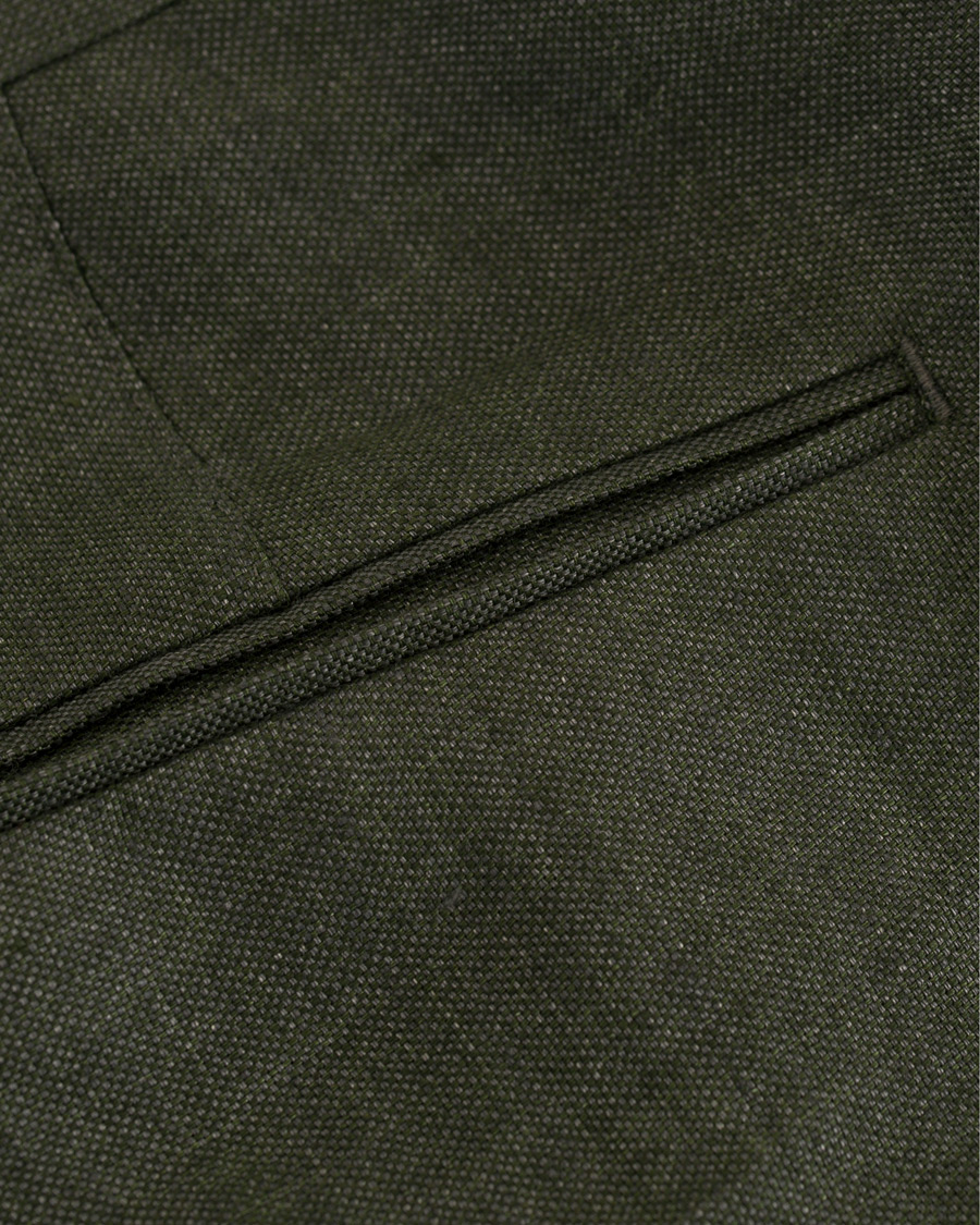 Herr | Byxor | Oscar Jacobson | Diego Linen Trousers Green