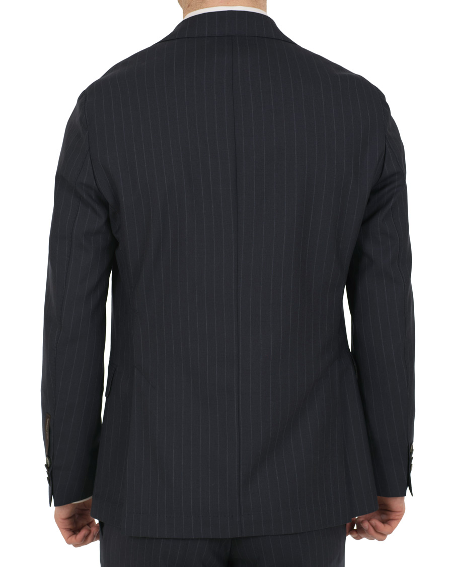 Herr | Kostymer | Oscar Jacobson | Ferry Wool Pinstripe Suit Navy