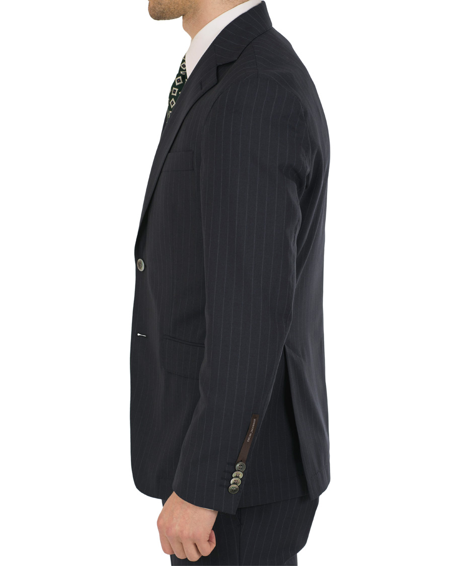 Herr | Kostymer | Oscar Jacobson | Ferry Wool Pinstripe Suit Navy