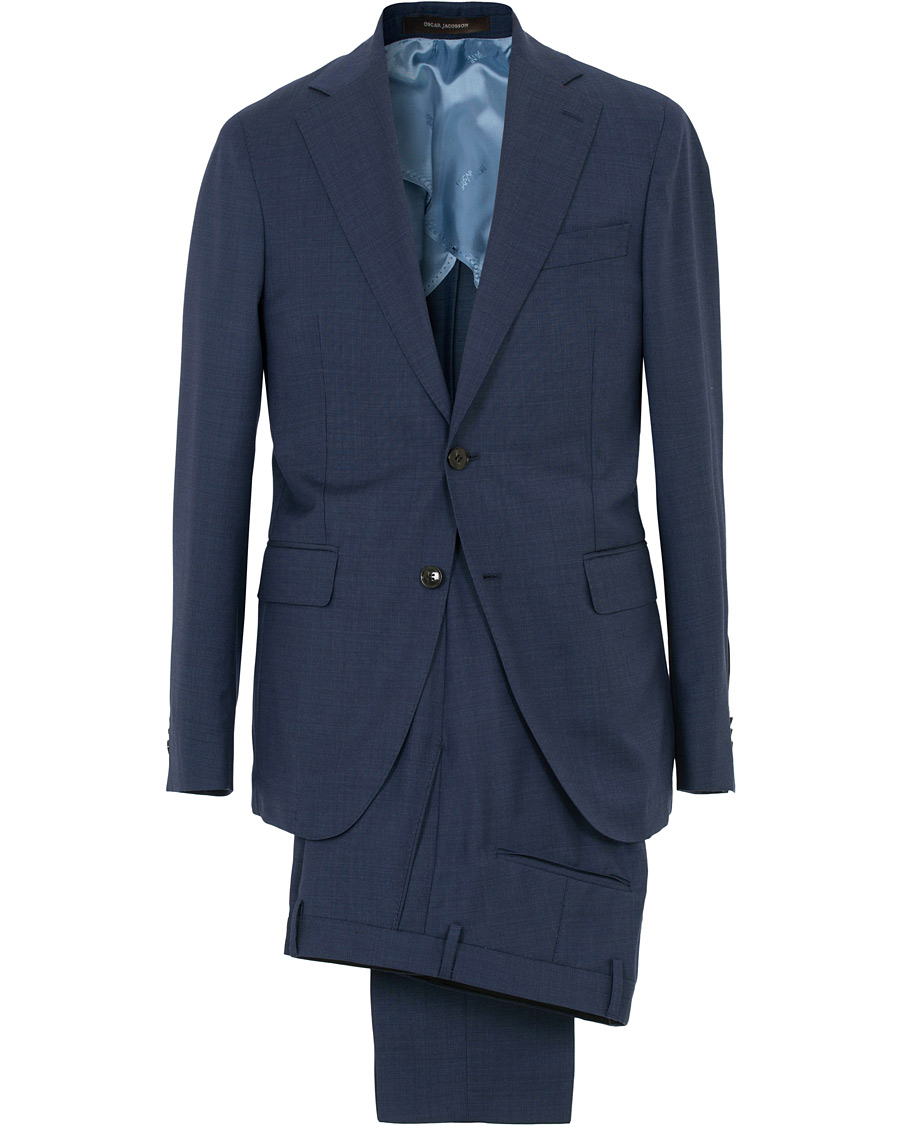 Herr | Kostymer | Oscar Jacobson | Egel Wool Drago Super 120 Suit Blue