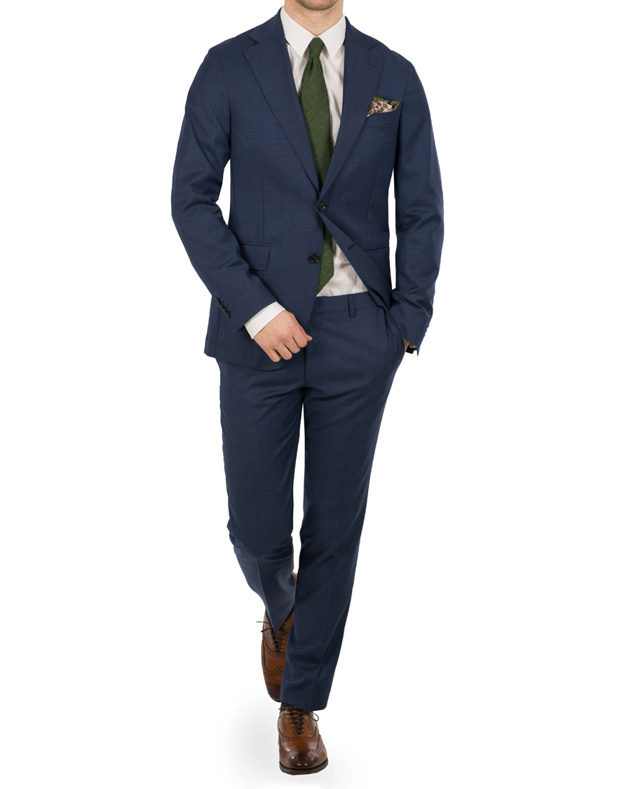 Herr | Kostymer | Oscar Jacobson | Egel Wool Drago Super 120 Suit Blue