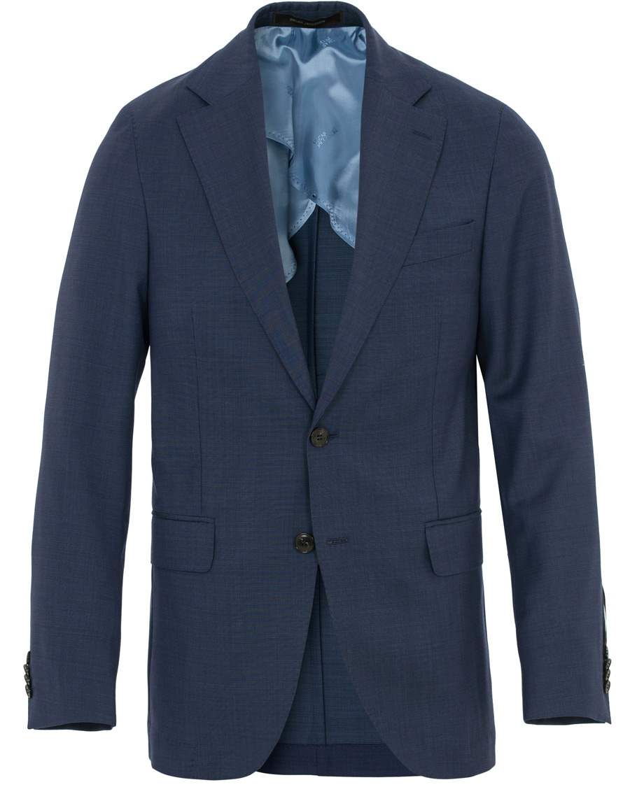 Herr | Kostymer | Oscar Jacobson | Egel Wool Drago Super 120 Suit Blue