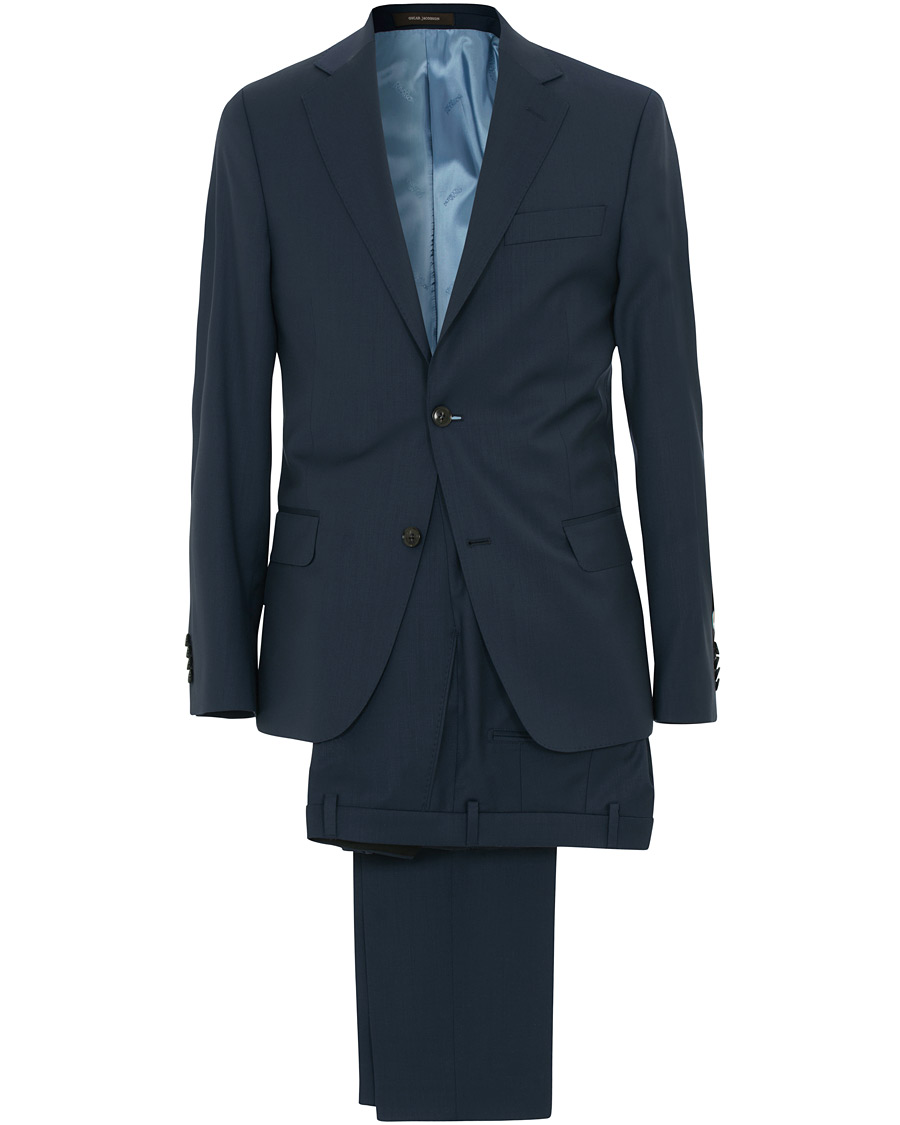 Herr | Kostymer | Oscar Jacobson | Edmund Wool Stretch Suit Blue