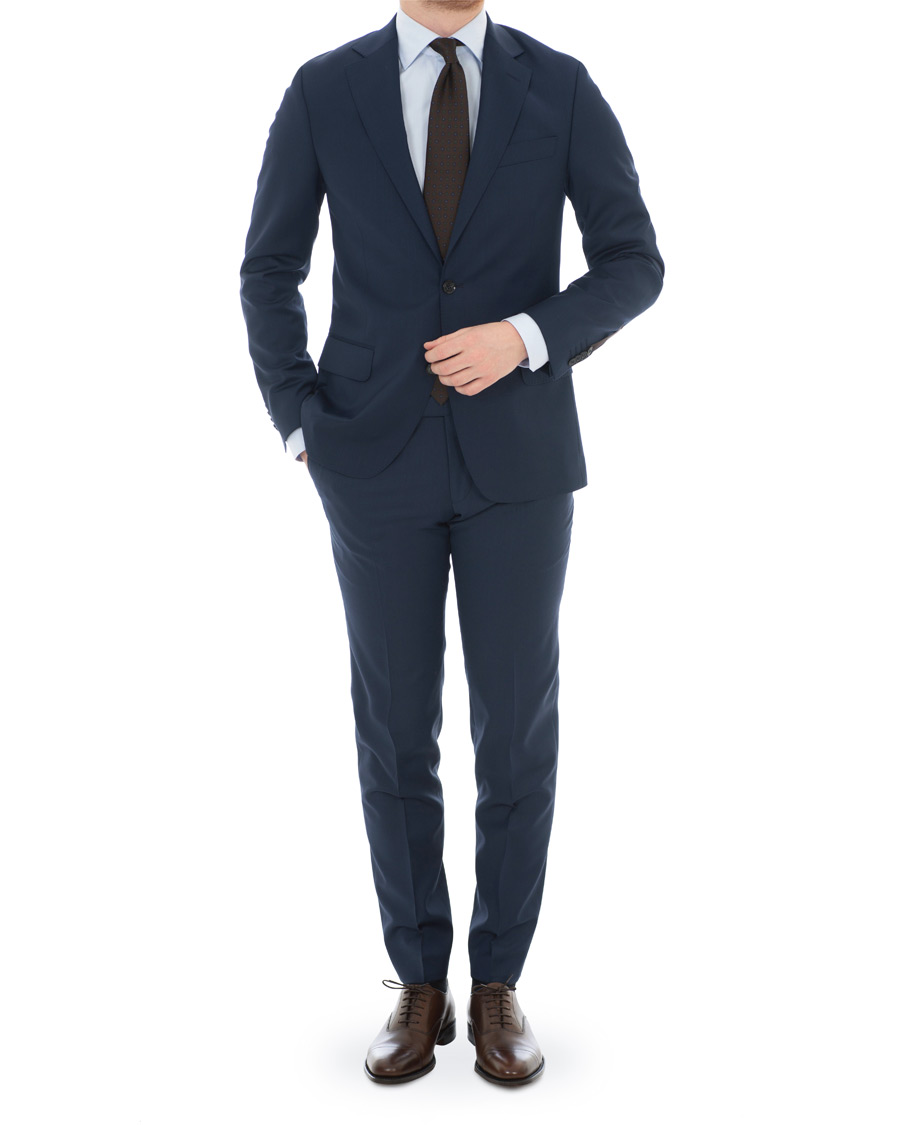 Herr | Kostymer | Oscar Jacobson | Edmund Wool Stretch Suit Blue
