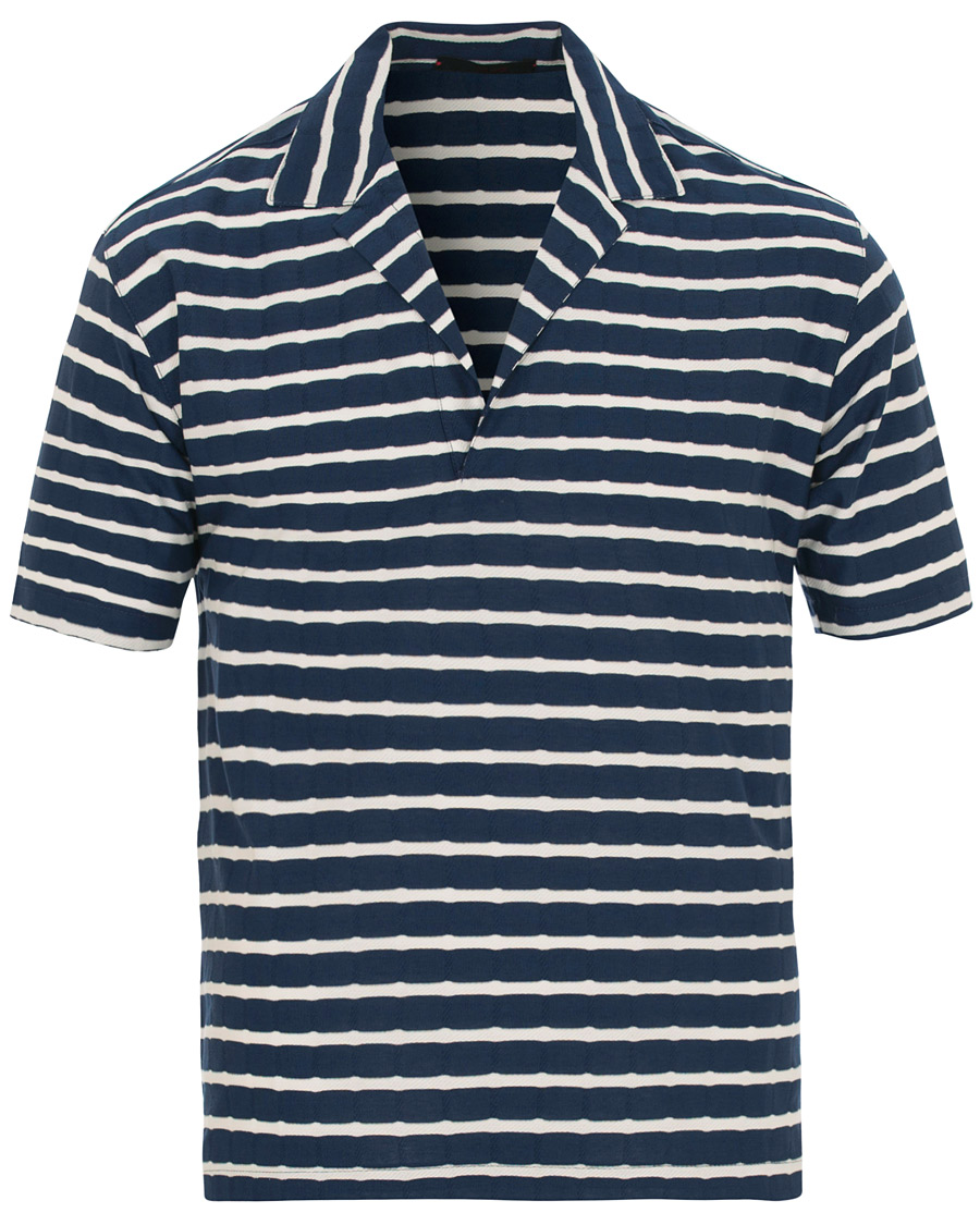 Herr | Pikéer | The Gigi | Paro Stripe Polo Navy/White