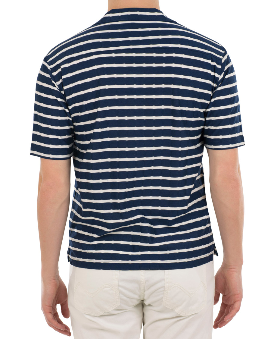 Herr | Pikéer | The Gigi | Paro Stripe Polo Navy/White