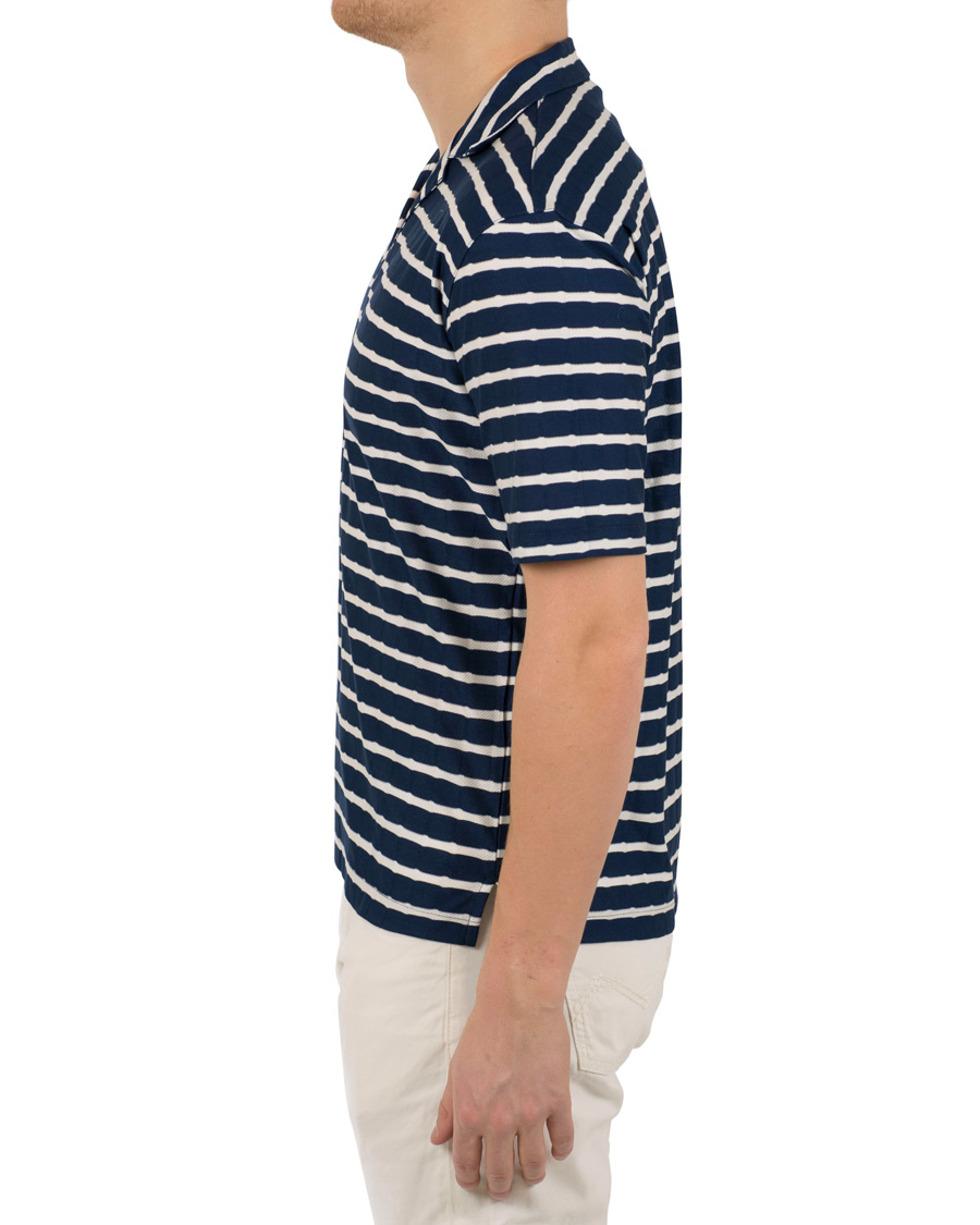Herr | Pikéer | The Gigi | Paro Stripe Polo Navy/White