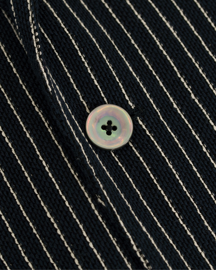 Herr | Kavajer | The Gigi | Degas Stripe Stretch Cardigan/Blazer Navy/White