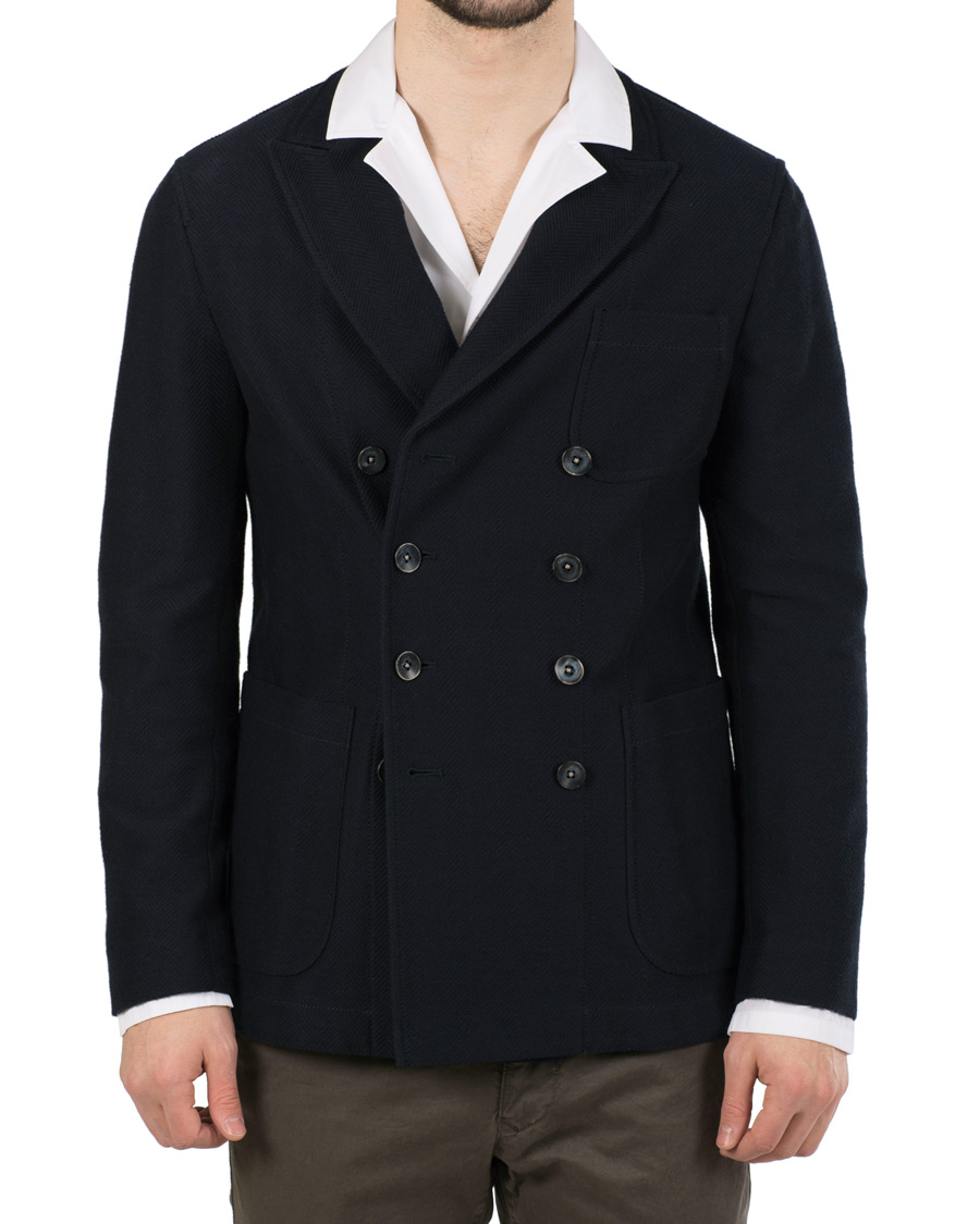 Herr | Kavajer | The Gigi | Ziggy Double Breasted Cardigan Navy