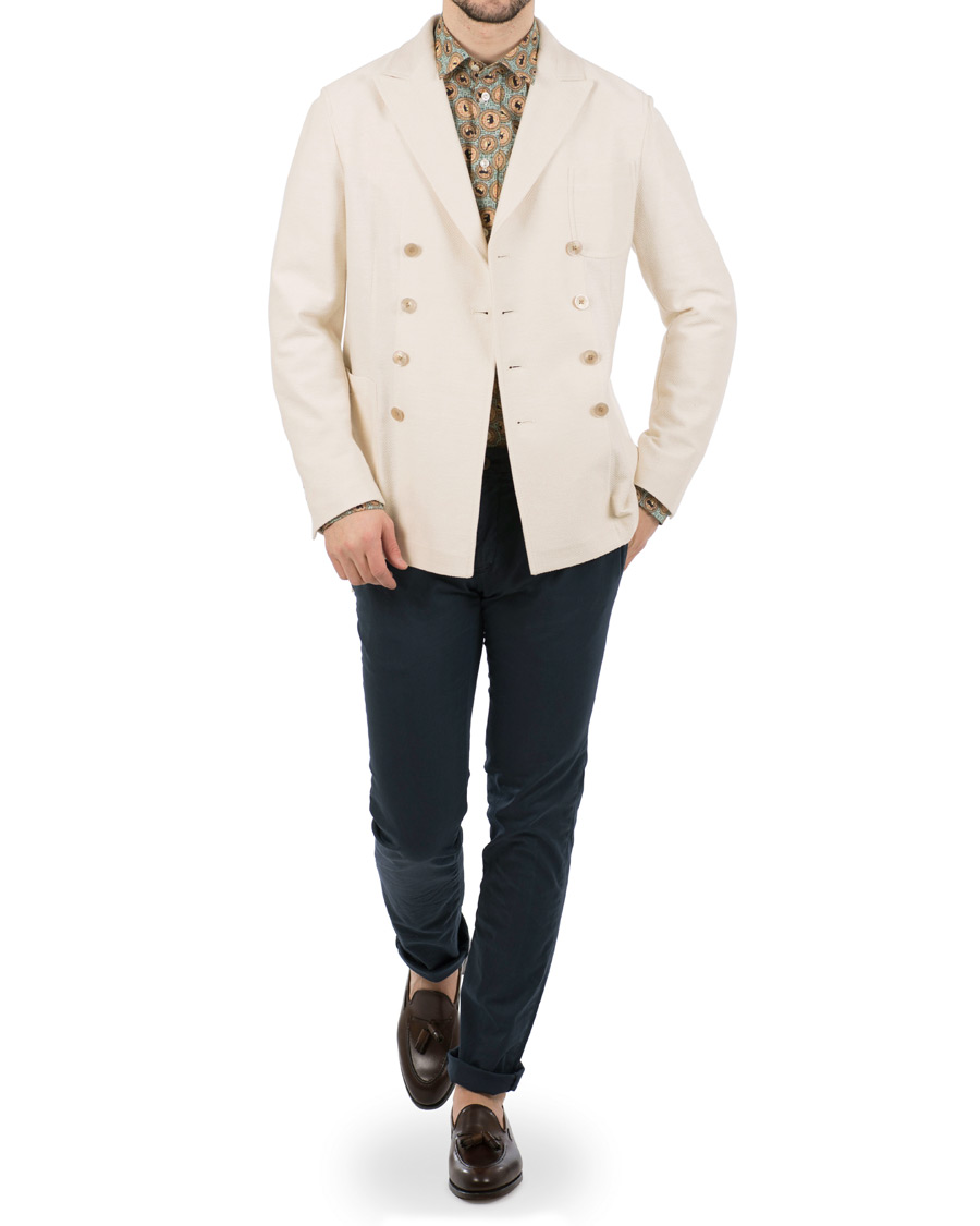 Herr | Kavajer | The Gigi | Ziggy Double Breasted Cardigan White