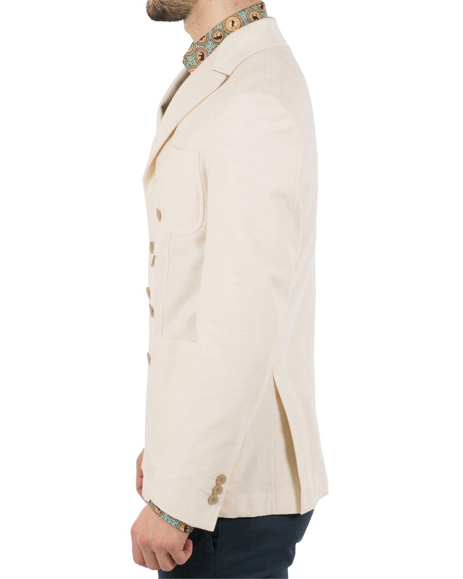 Herr | Kavajer | The Gigi | Ziggy Double Breasted Cardigan White