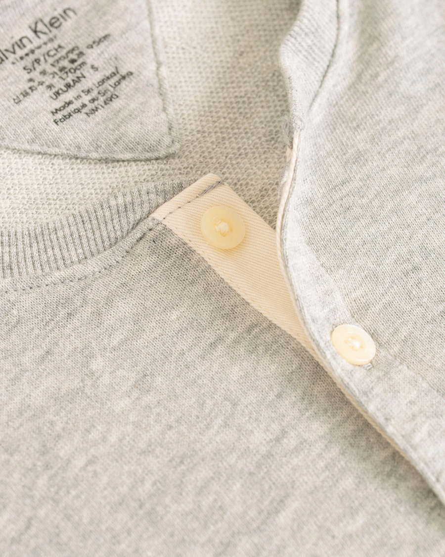 Herr | Tröjor | Calvin Klein | Henley Heather Grey