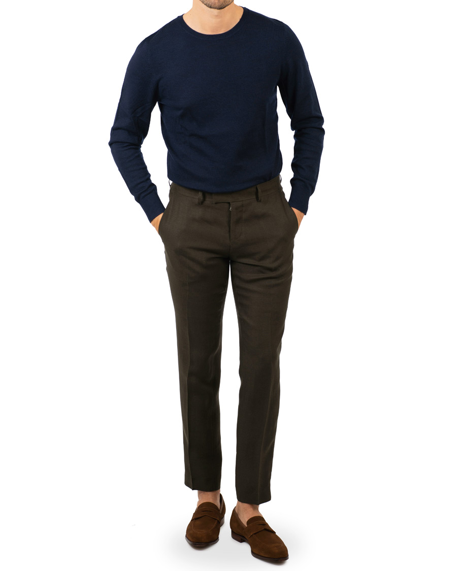 Herr | Byxor | Tiger of Sweden | Gordon Linen Trousers Green