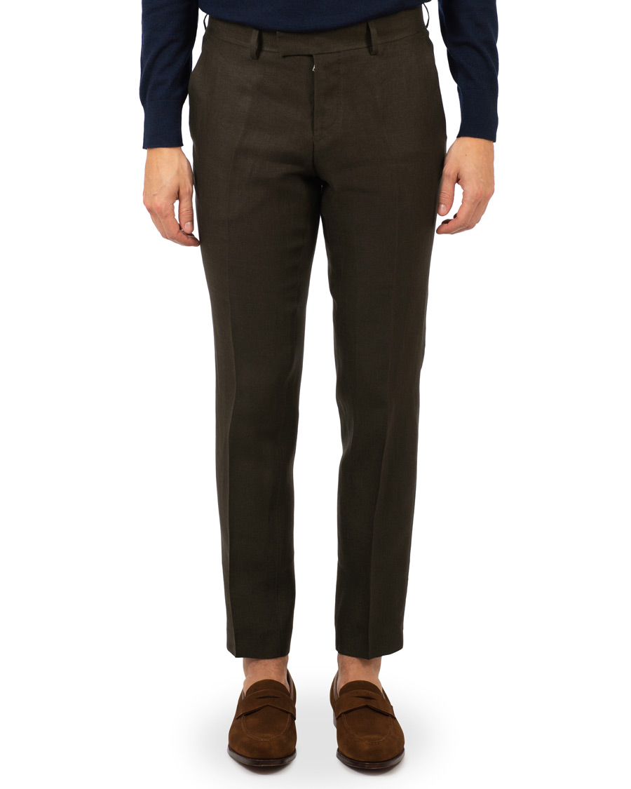 Herr | Byxor | Tiger of Sweden | Gordon Linen Trousers Green