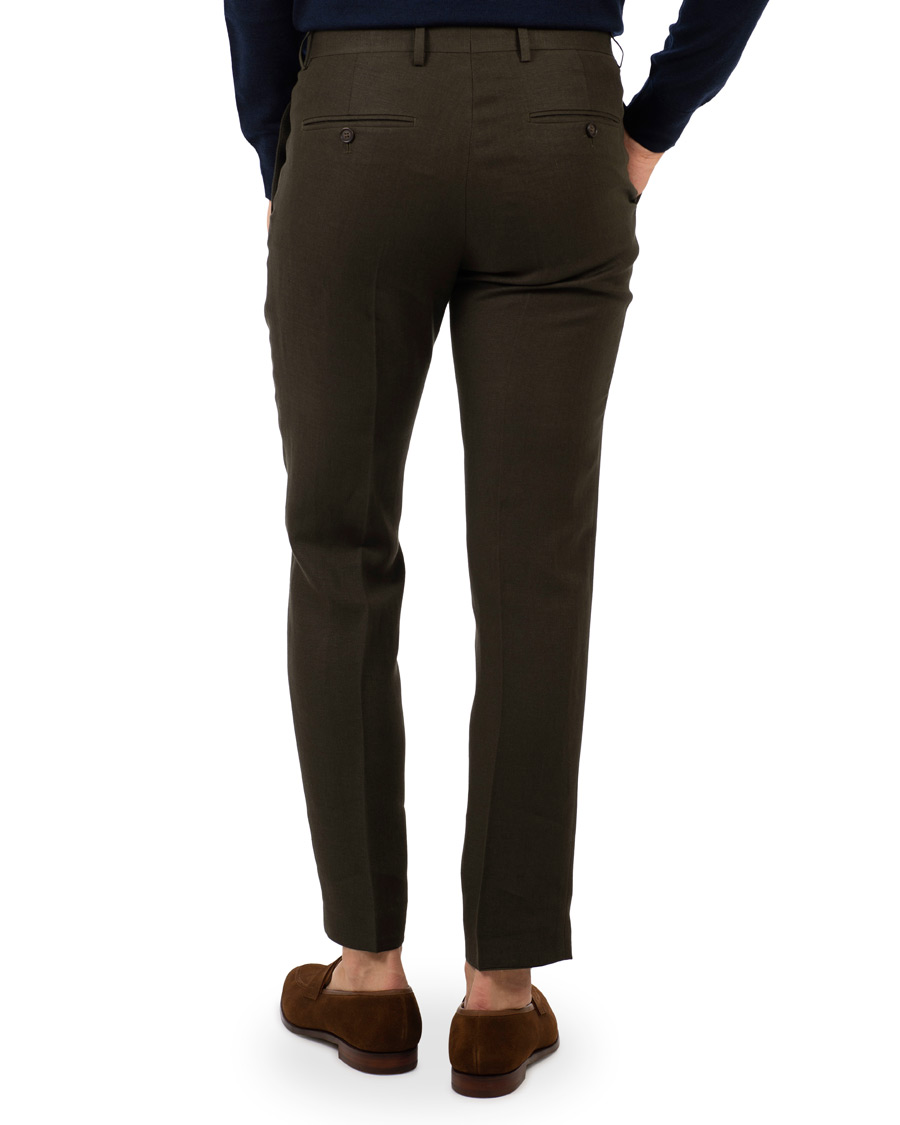 Herr | Byxor | Tiger of Sweden | Gordon Linen Trousers Green