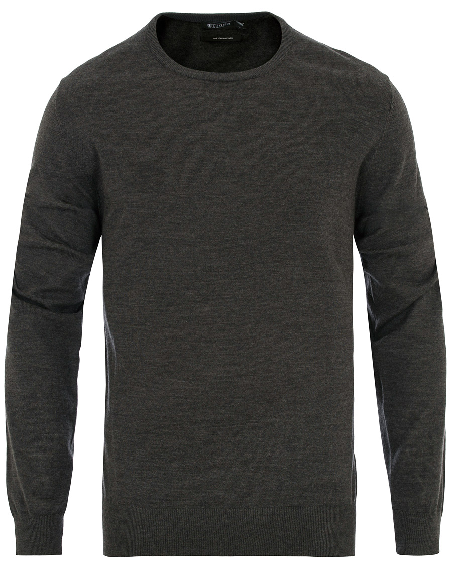 Herr | Tröjor | Tiger of Sweden | Matias Crew Neck Pullover Grey