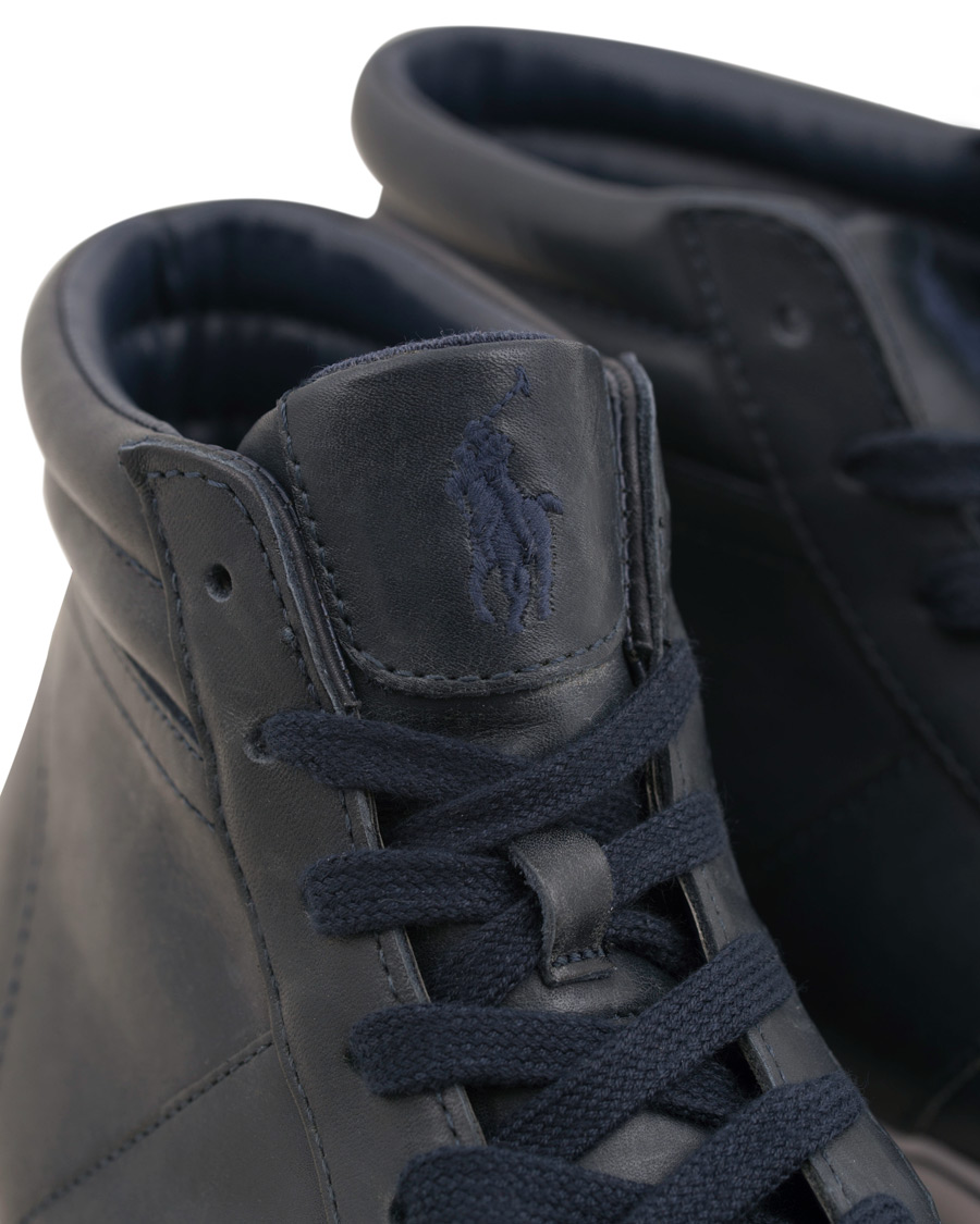 Herr | Polo Ralph Lauren Shaw Mid High Leather Sneaker Blue | Polo Ralph Lauren | Shaw Mid High Leather Sneaker Blue