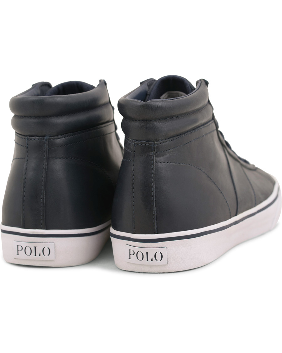 Herr | Polo Ralph Lauren Shaw Mid High Leather Sneaker Blue | Polo Ralph Lauren | Shaw Mid High Leather Sneaker Blue