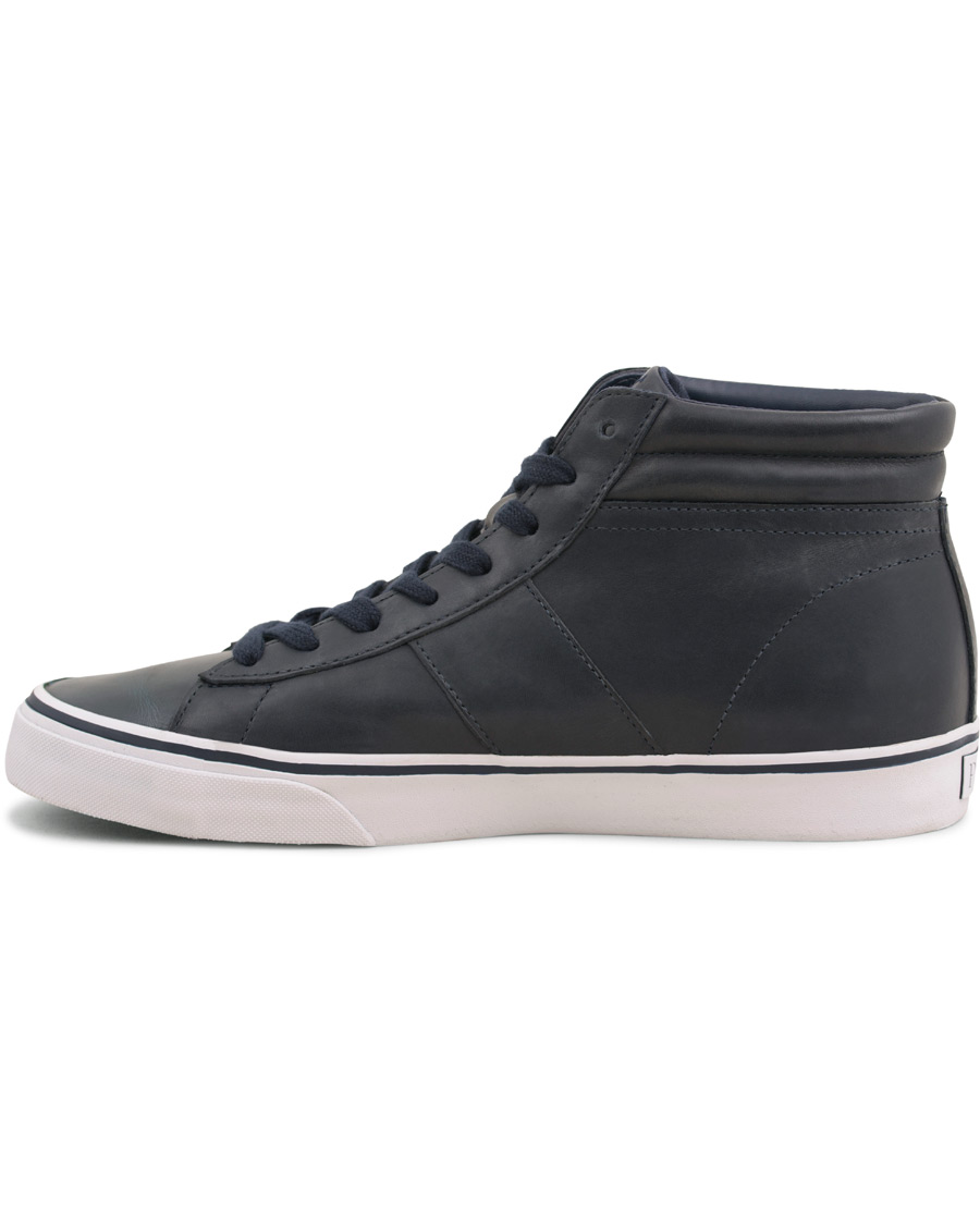 Herr | Polo Ralph Lauren Shaw Mid High Leather Sneaker Blue | Polo Ralph Lauren | Shaw Mid High Leather Sneaker Blue