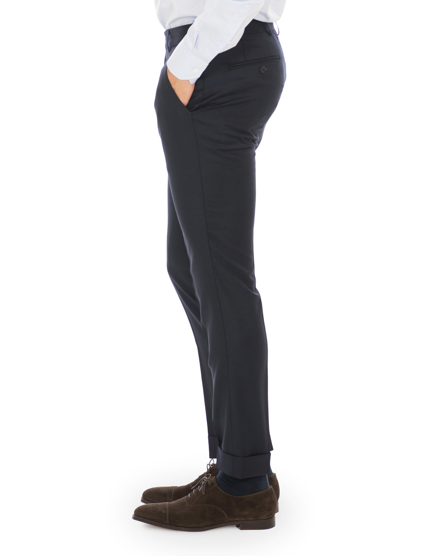 Herr | Byxor | Morris Heritage | Frank Four Season Trousers Navy