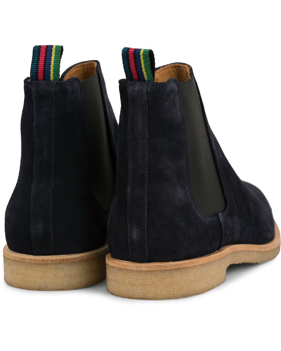 PS Paul Smith Andy Crep Sole Chelsea Boot Navy Suede Herr Care of Carl