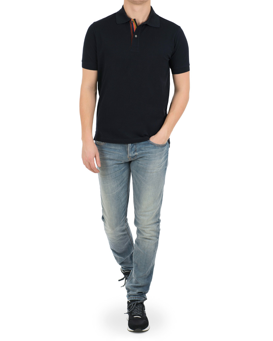 Herr | Pikéer | Paul Smith | Placket Stripe Polo Navy XL