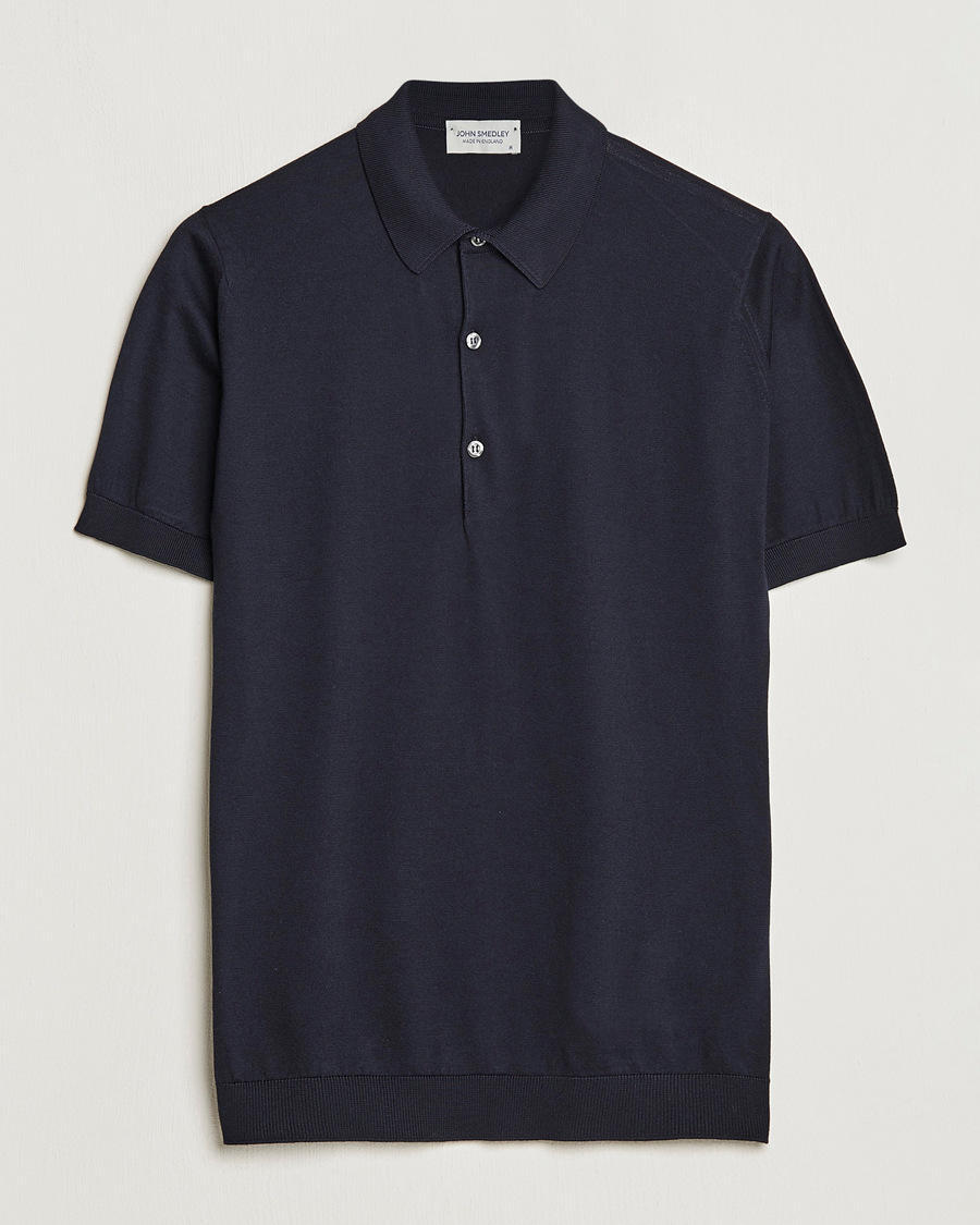 Herr | Pikéer | John Smedley | Adrian Slim Fit Sea Island Polo Navy