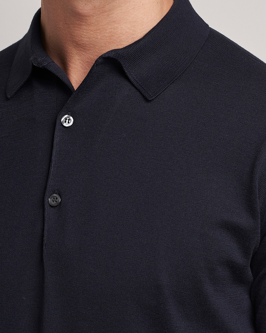 Herr | Pikéer | John Smedley | Adrian Slim Fit Sea Island Polo Navy
