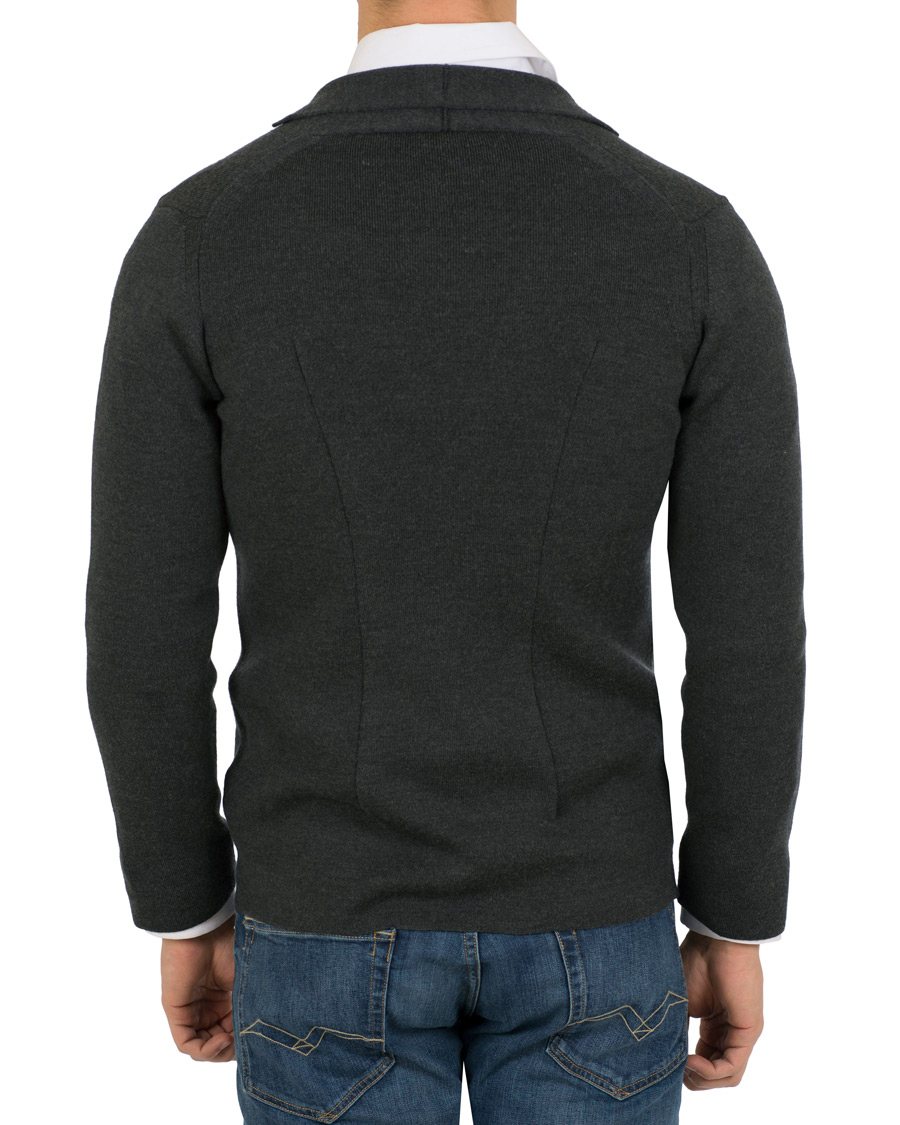 Herr | Tröjor | John Smedley | Oxland Extra Fine Merino Blazer Charcoal