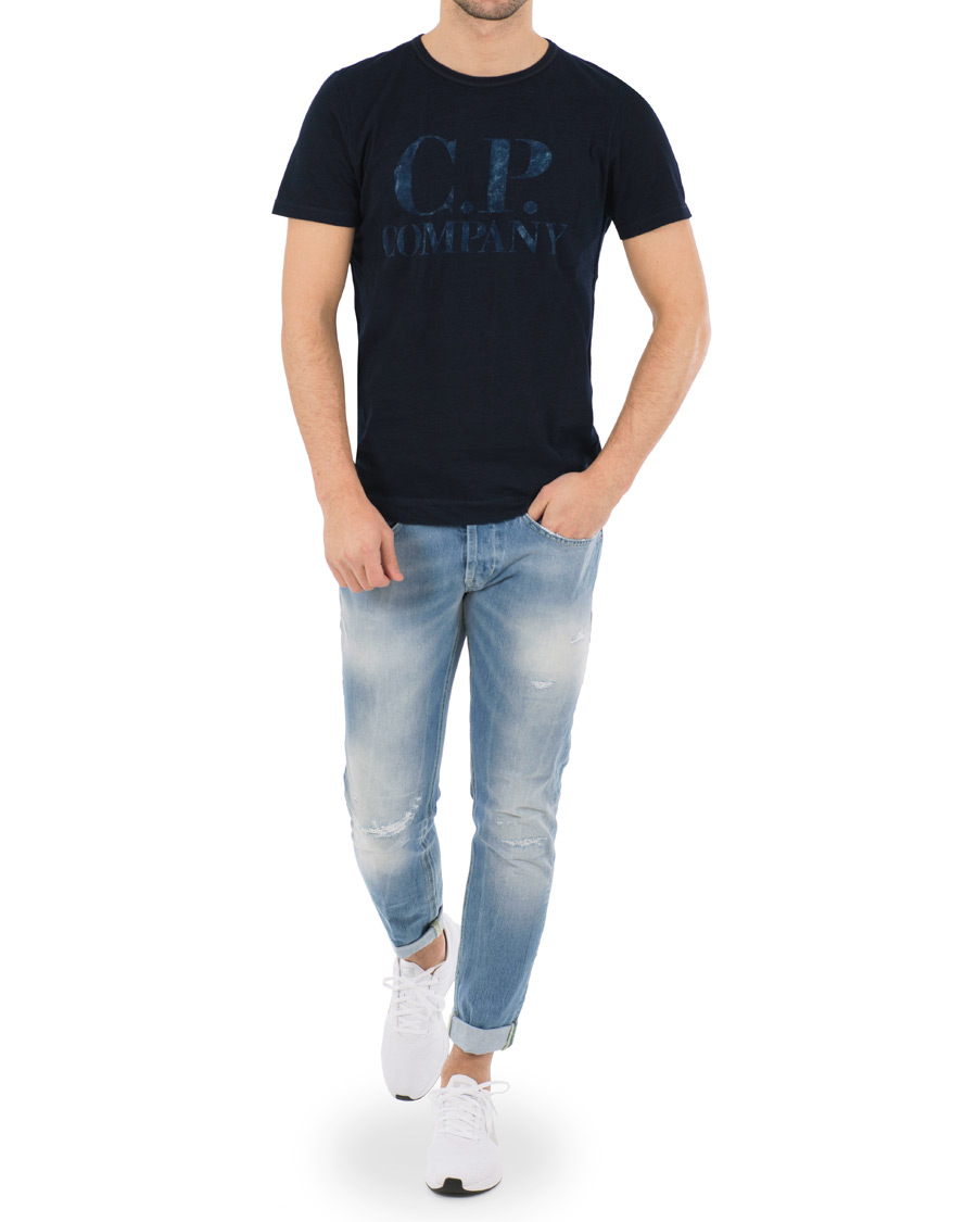 Herr | T-Shirts | C.P. Company | Printed Indigo Jersey Dark Navy