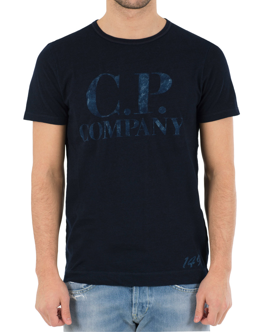 Herr | T-Shirts | C.P. Company | Printed Indigo Jersey Dark Navy