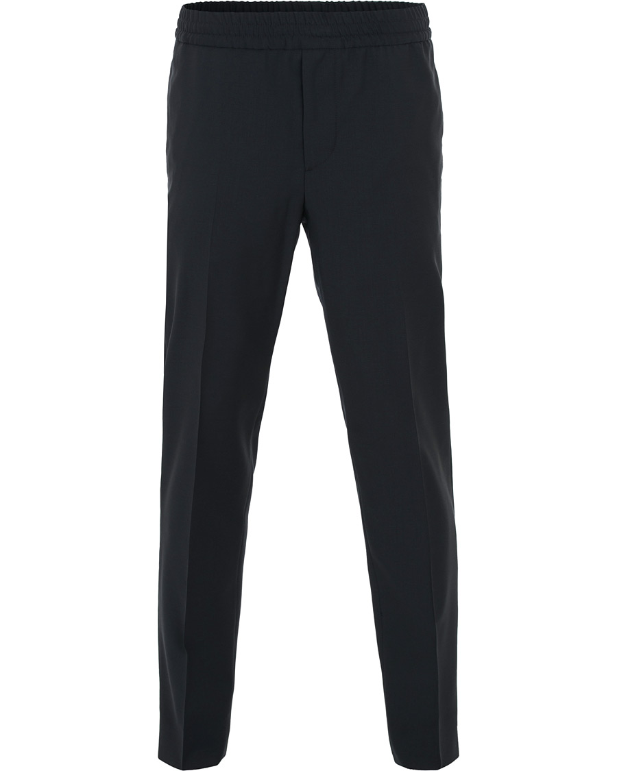 Herr | Byxor | J.Lindeberg | Sasha Comfort Wool Draw String Trousers Navy
