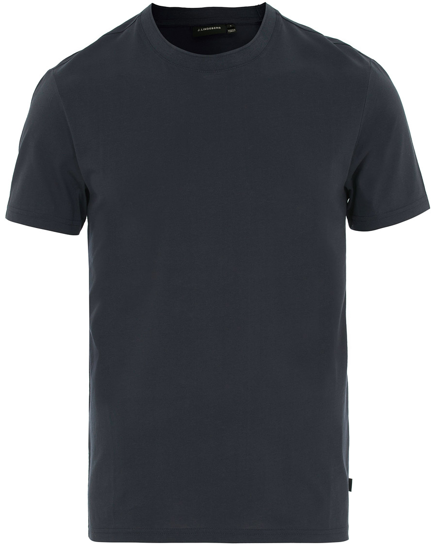 Herr | T-Shirts | J.Lindeberg | Silo Fine Cotton Crew Neck Tee Navy