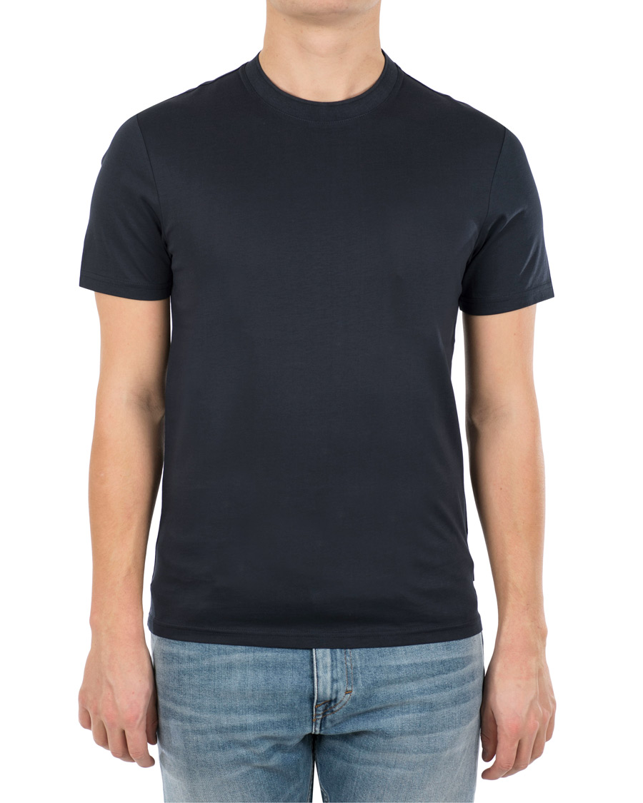 Herr | T-Shirts | J.Lindeberg | Silo Fine Cotton Crew Neck Tee Navy