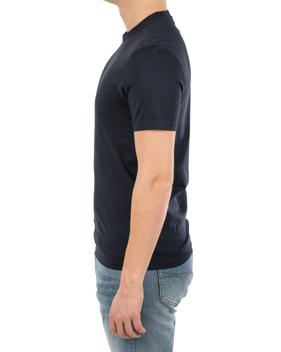 Herr | T-Shirts | J.Lindeberg | Silo Fine Cotton Crew Neck Tee Navy