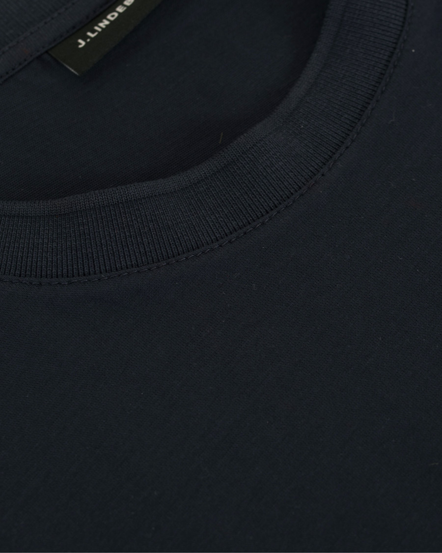 Herr | T-Shirts | J.Lindeberg | Silo Fine Cotton Crew Neck Tee Navy