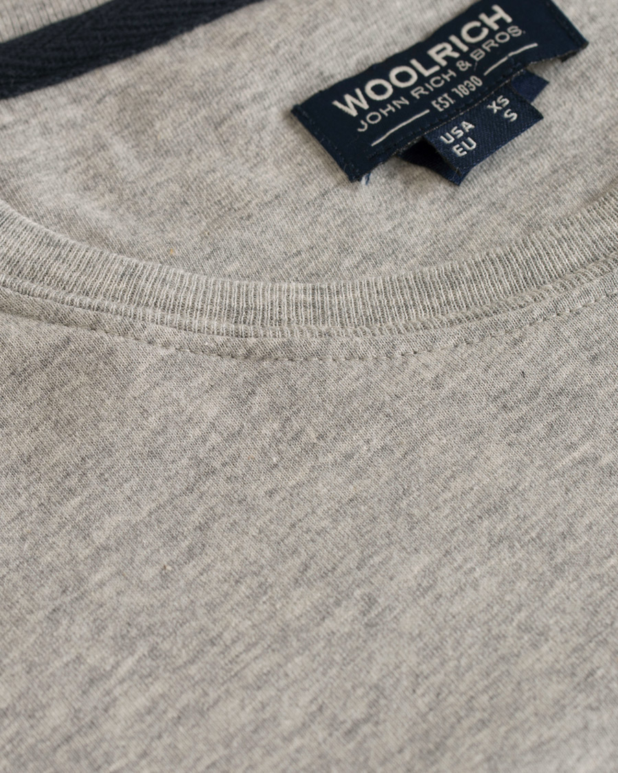 Herr | T-Shirts | Woolrich | Logo Crew Neck Tee Light Grey Melange