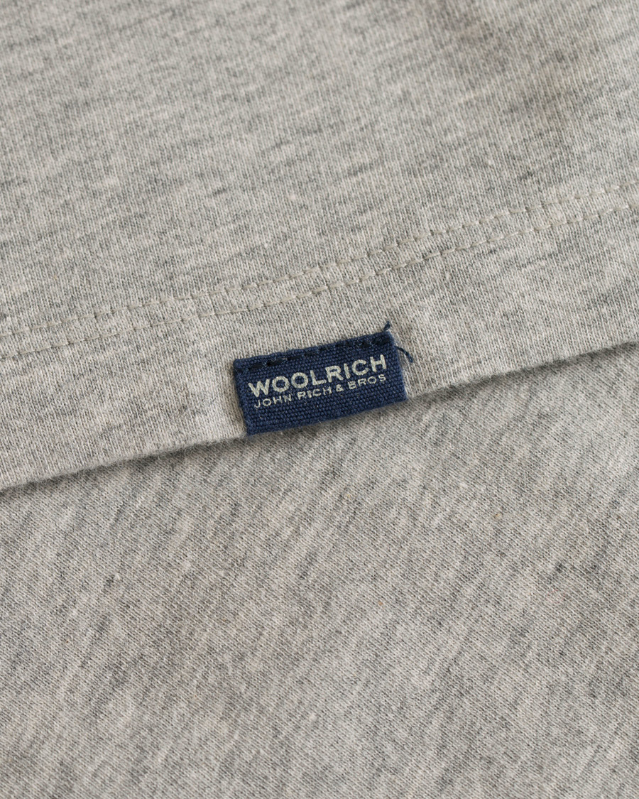 Herr | T-Shirts | Woolrich | Logo Crew Neck Tee Light Grey Melange