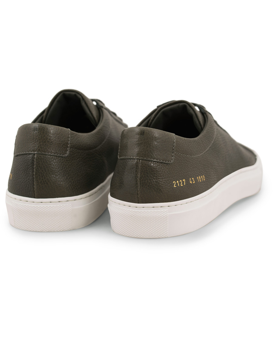 Herr | Common Projects Achilles Grained Leather Sneakers Dark Olive | Common Projects | Achilles Grained Leather Sneakers Dark Olive
