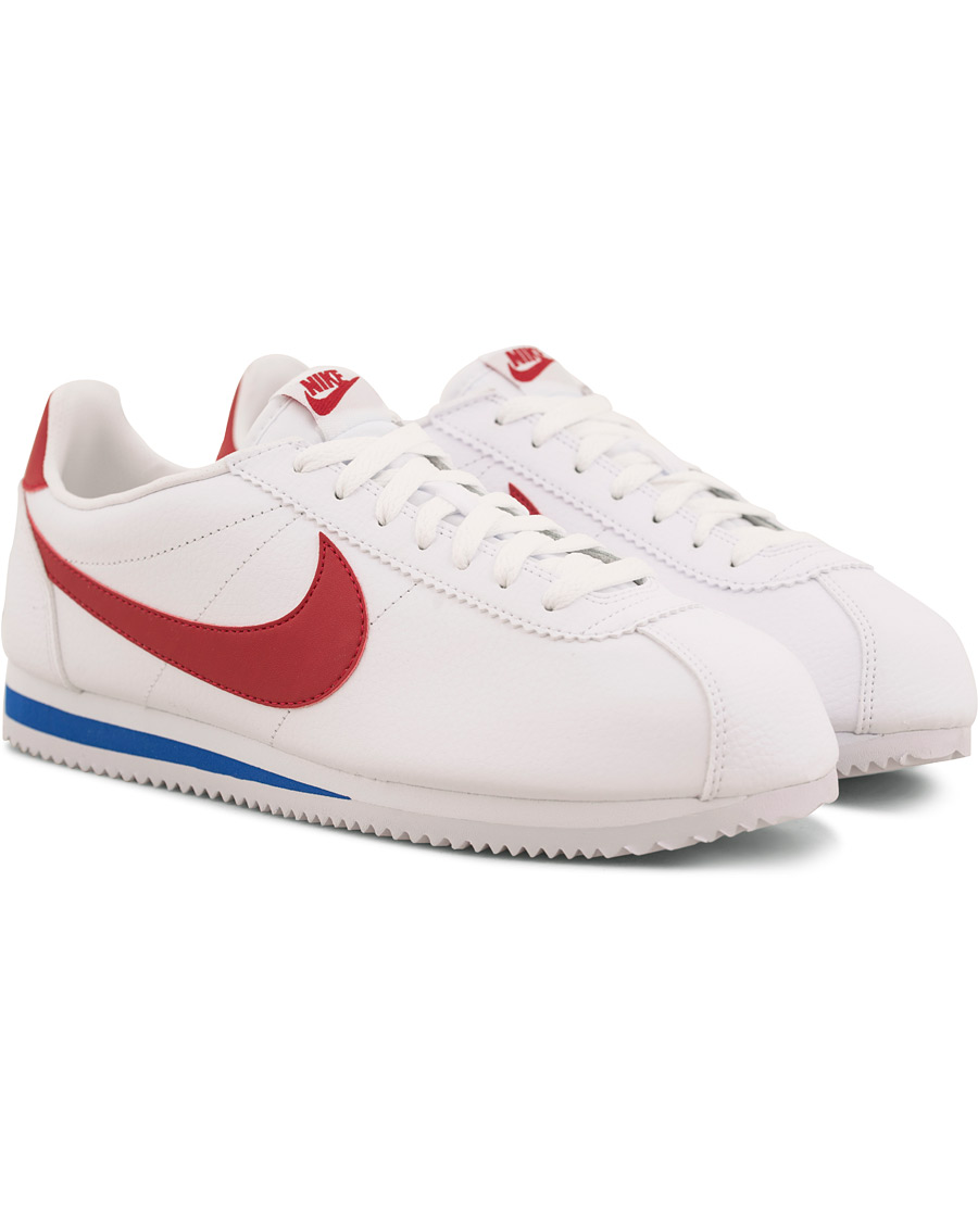 Herr | Nike Cortez Leather Sneaker White/Red | Nike | Cortez Leather Sneaker White/Red