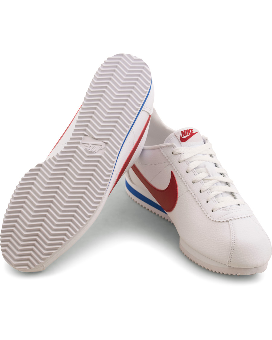 Herr | Nike Cortez Leather Sneaker White/Red | Nike | Cortez Leather Sneaker White/Red