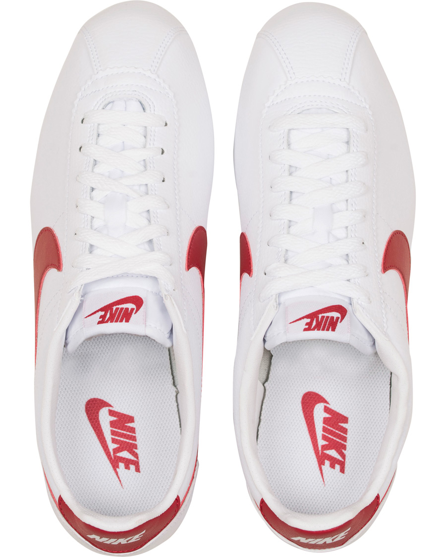 Herr | Nike Cortez Leather Sneaker White/Red | Nike | Cortez Leather Sneaker White/Red
