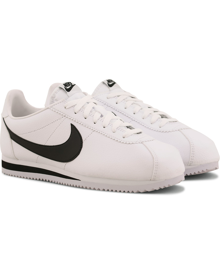 Herr | Nike Cortez Leather Sneaker White/Black | Nike | Cortez Leather Sneaker White/Black