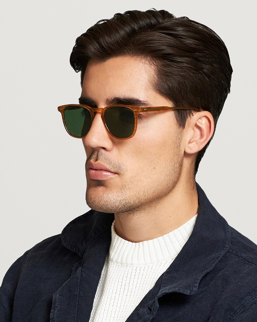 Herr |  |  | Garrett Leight Brooks 47 Sunglasses Butterscotch/Green Polarized