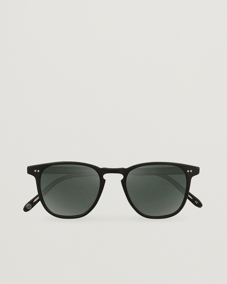 Herr | Solglasögon | Garrett Leight | Brooks 47 Sunglasses Matte Black/Blue Smoke Polarized
